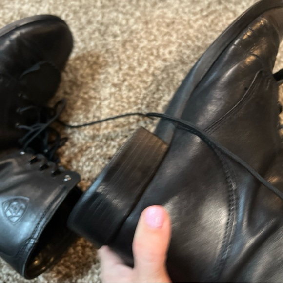 Ariat Heritage LaceUp Boot Size 12D Black Leather - Picture 7 of 11